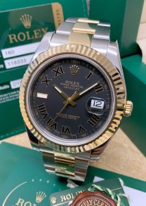 Rolex Datejust II 116333 41mm Black Roman Dial