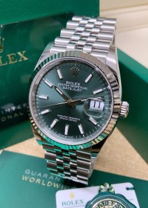 Rolex Datejust 36mm 126234 Mint Green Unworn