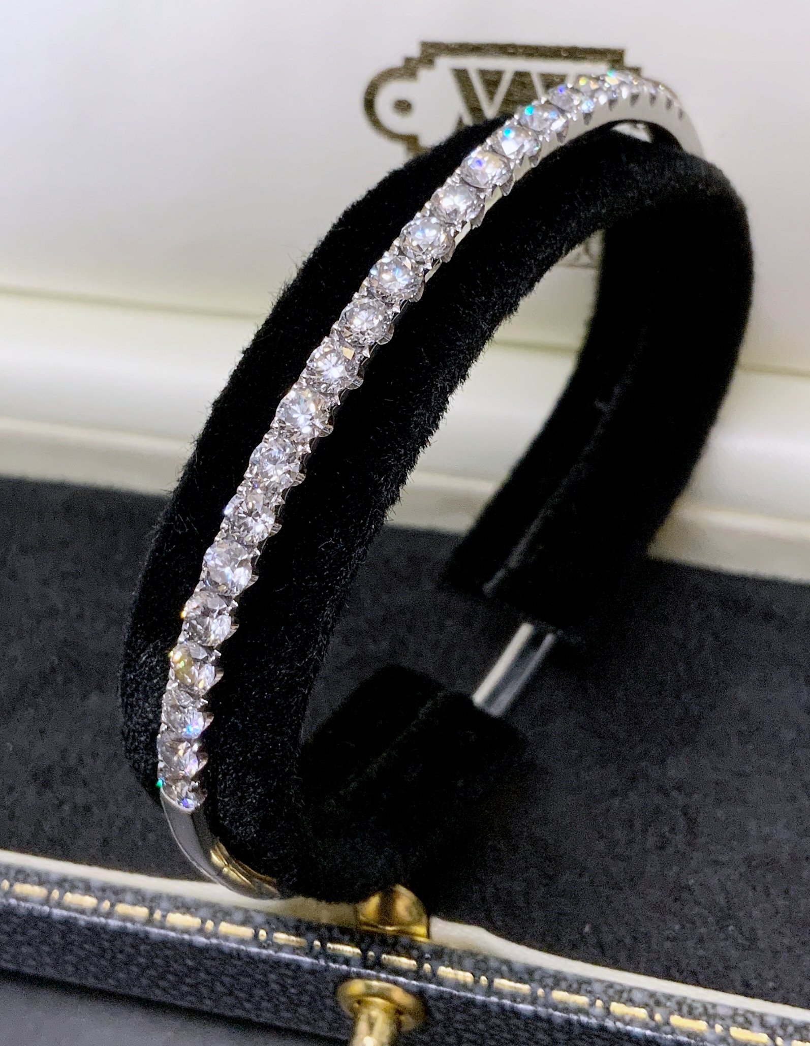 White Gold Diamond Bangle