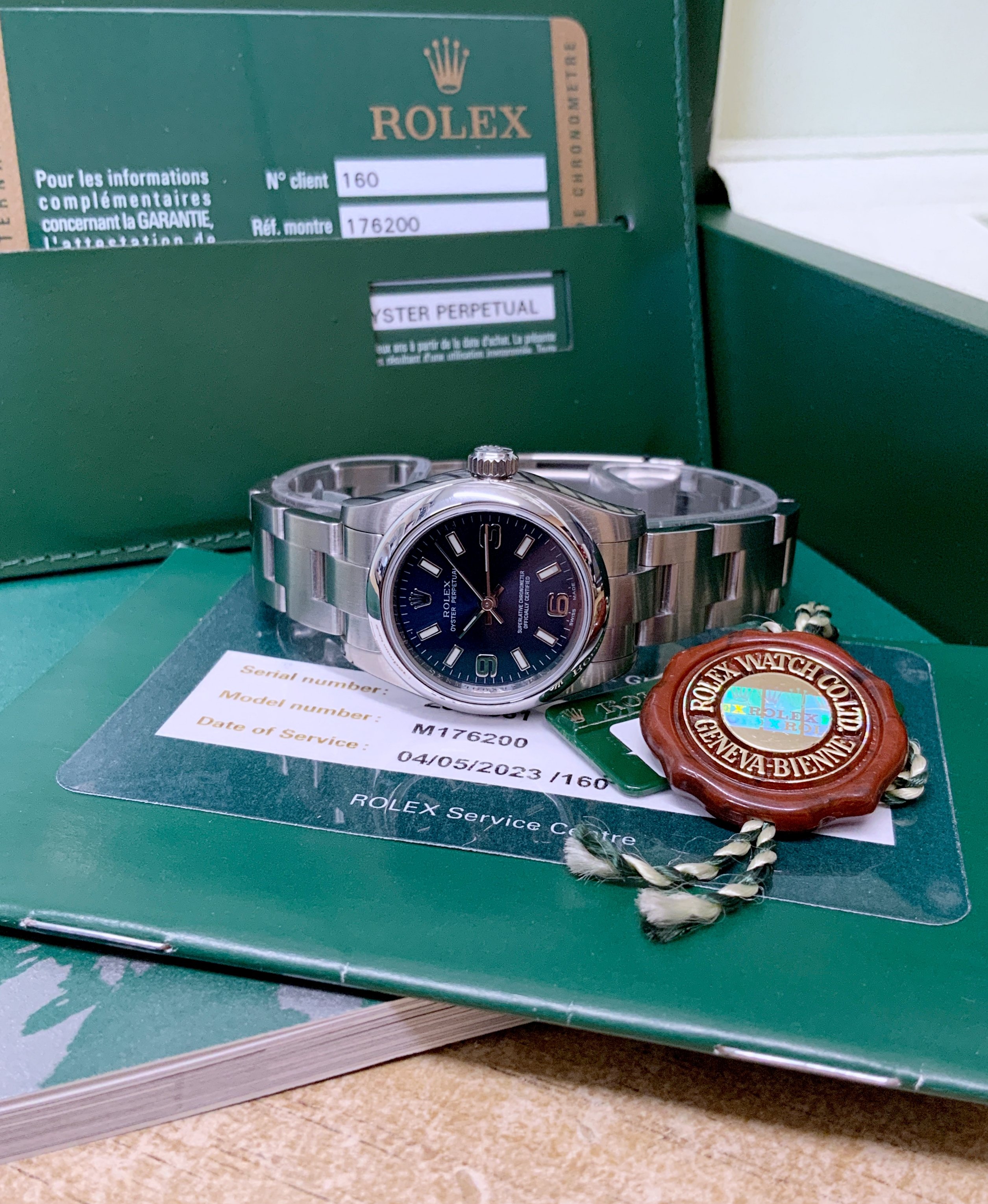 Rolex Oyster Perpetual 176200 26mm Blue Dial