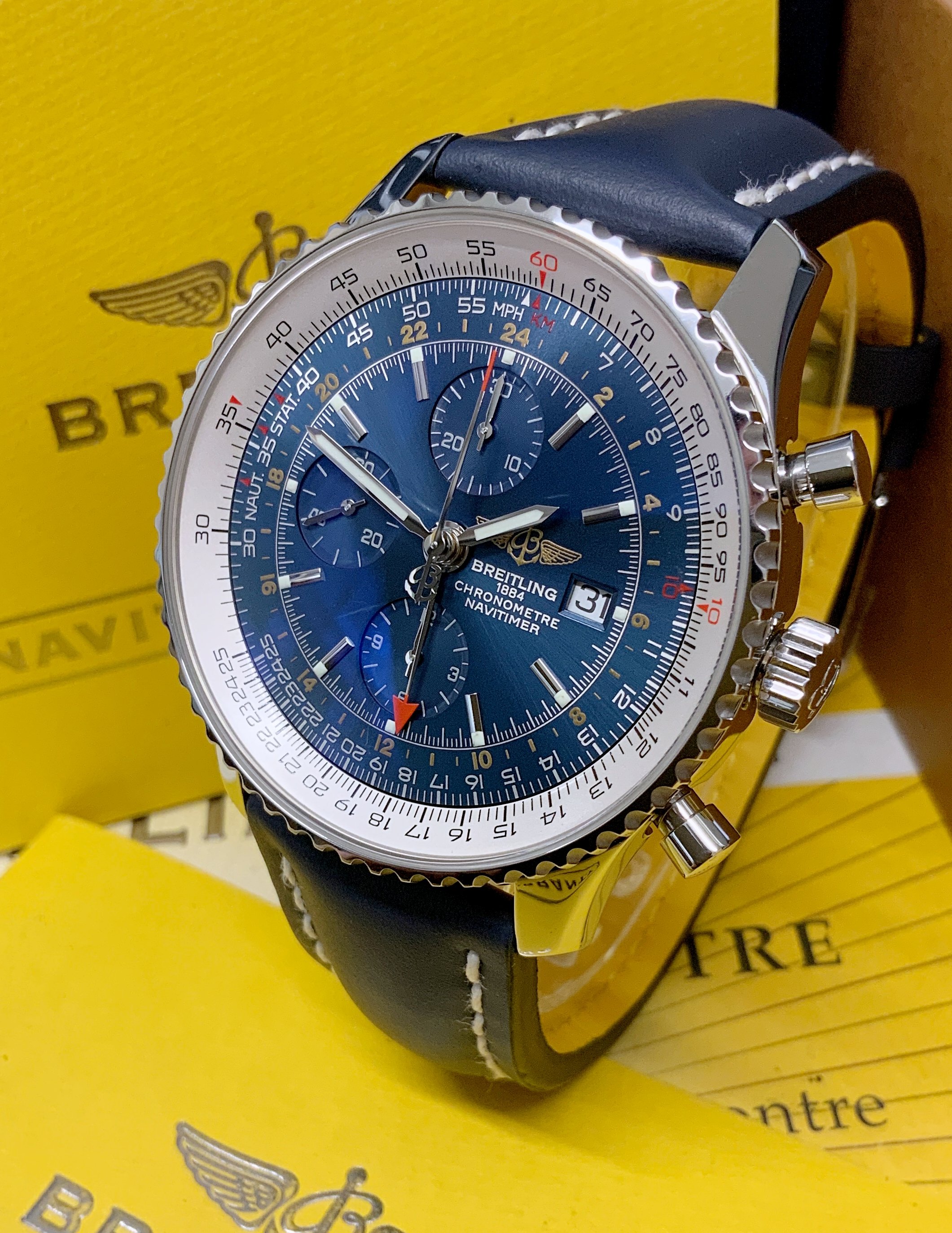 Breitling Navitimer World A24322 Blue Dial