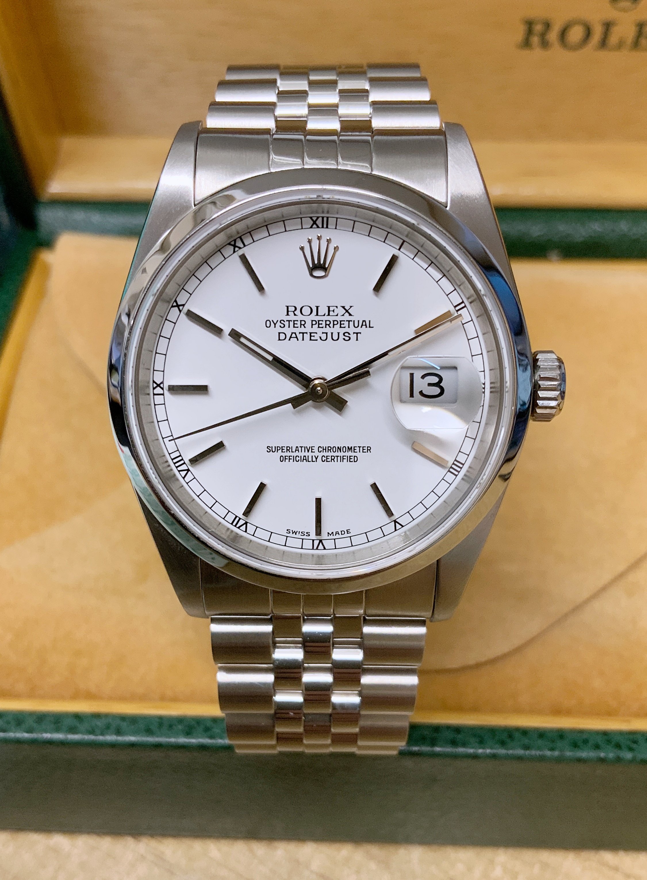 Rolex Datejust 36mm 16200 White Dial