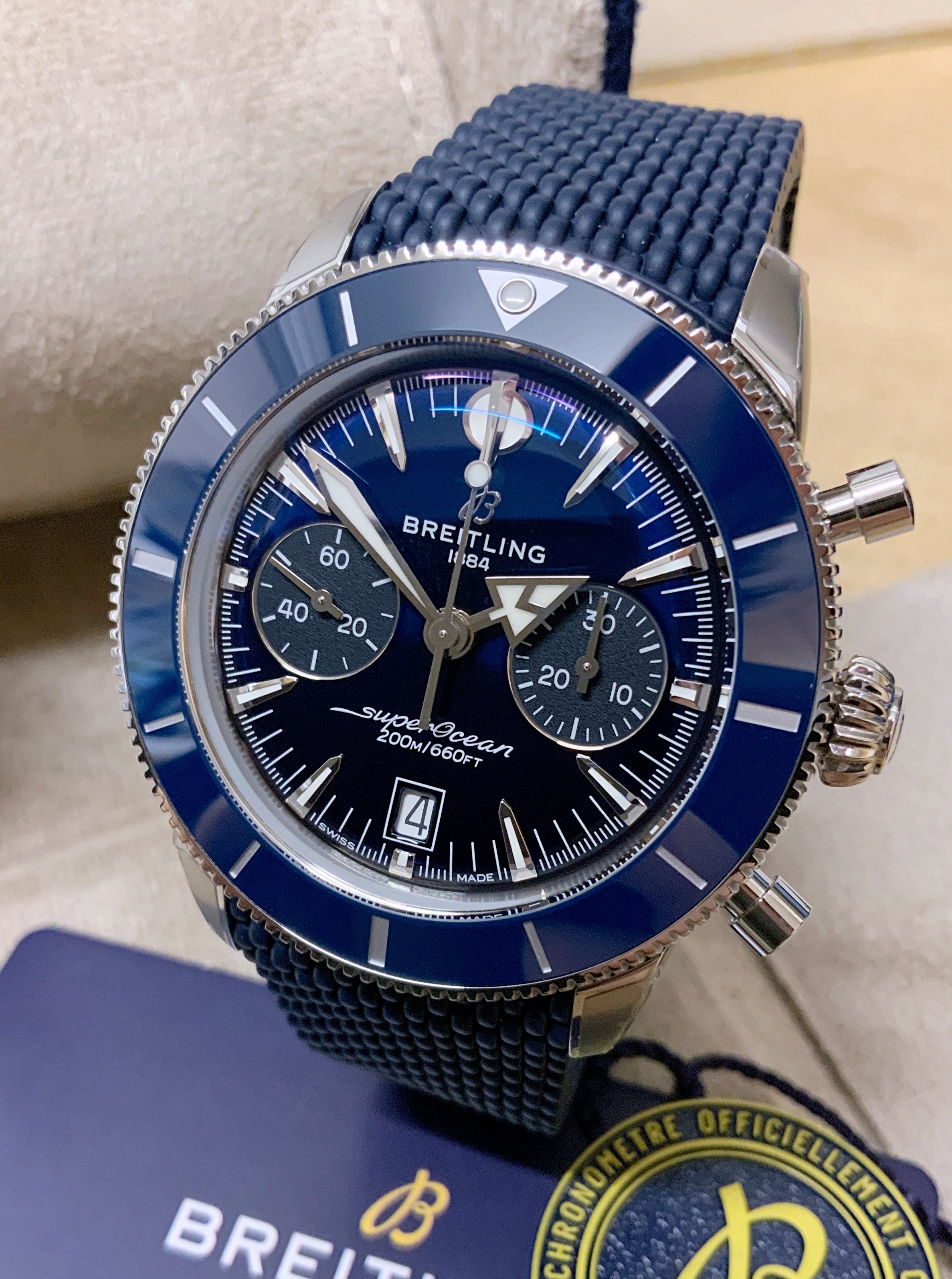 Breitling Superocean Heritage Chronograph B01 Automatic 42 Blue AB0156161C1S1 Unworn