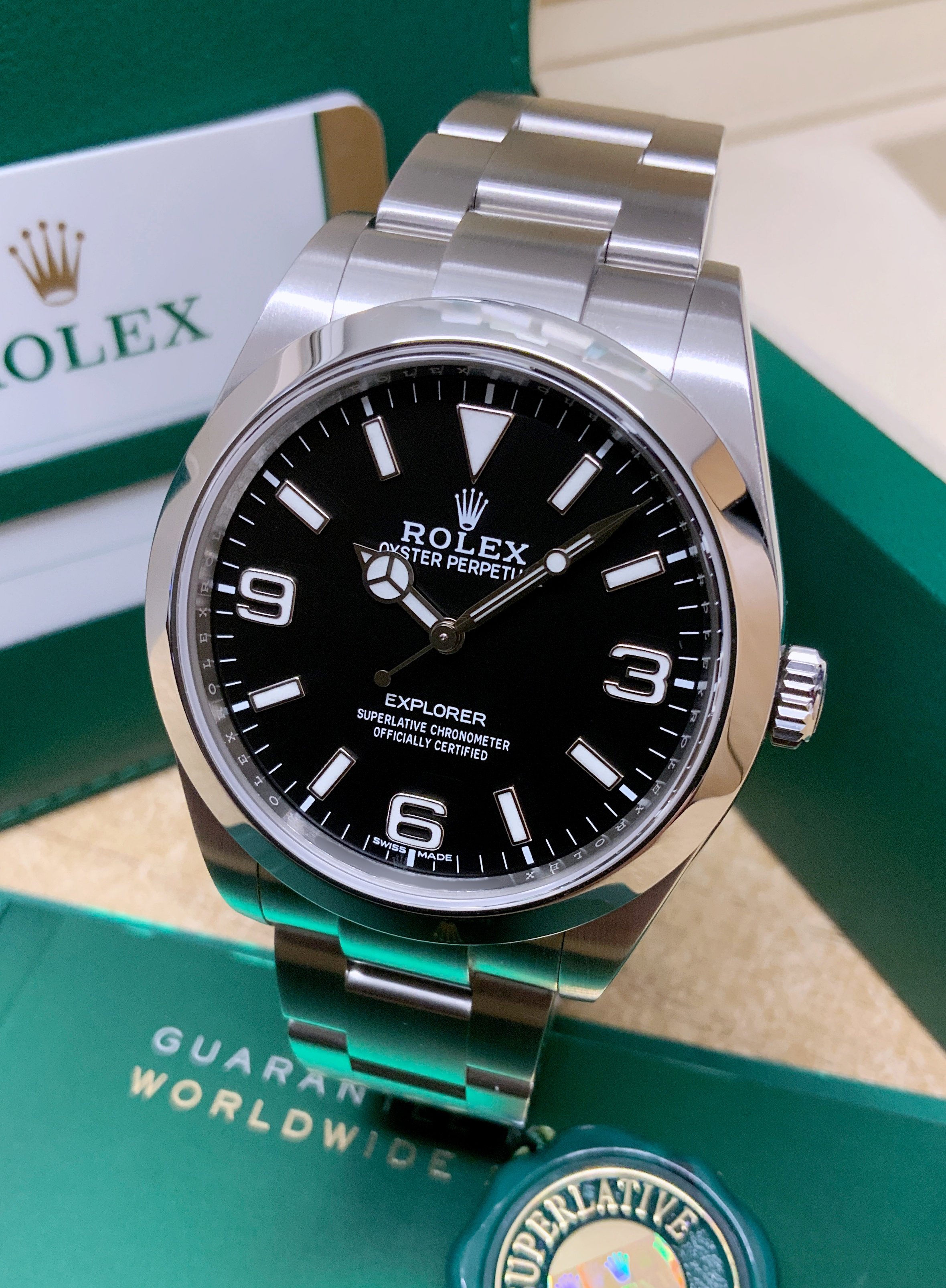 Rolex Explorer I 39mm 214270 Black Dial