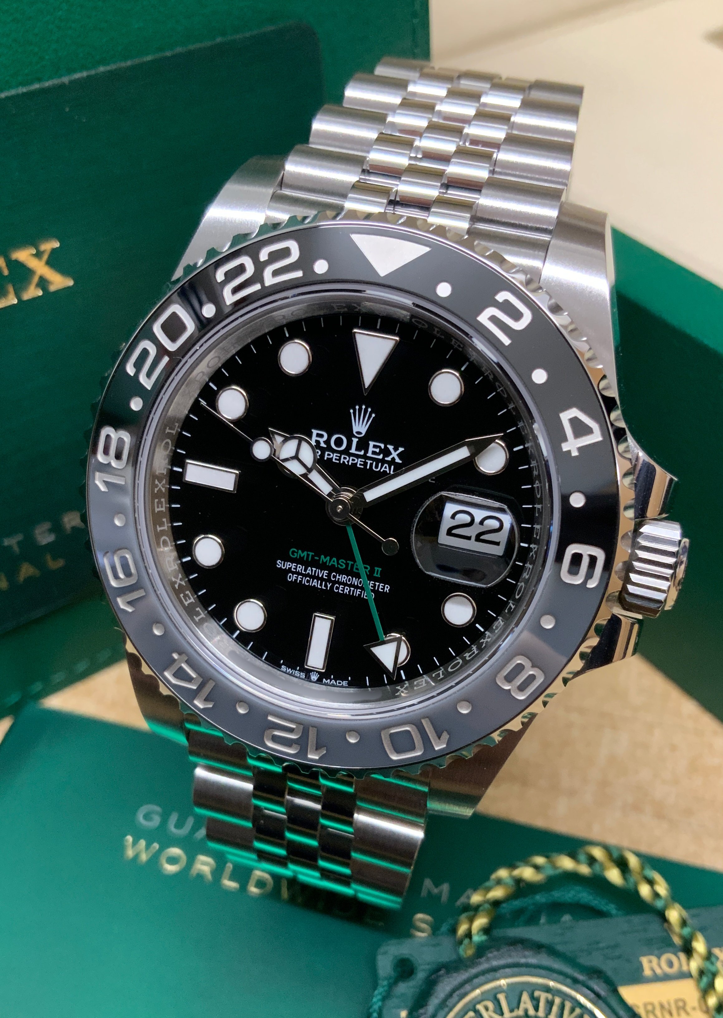 Rolex GMT-Master II 126710GRNR 'Bruce Wayne' Jubilee Bracelet Unworn