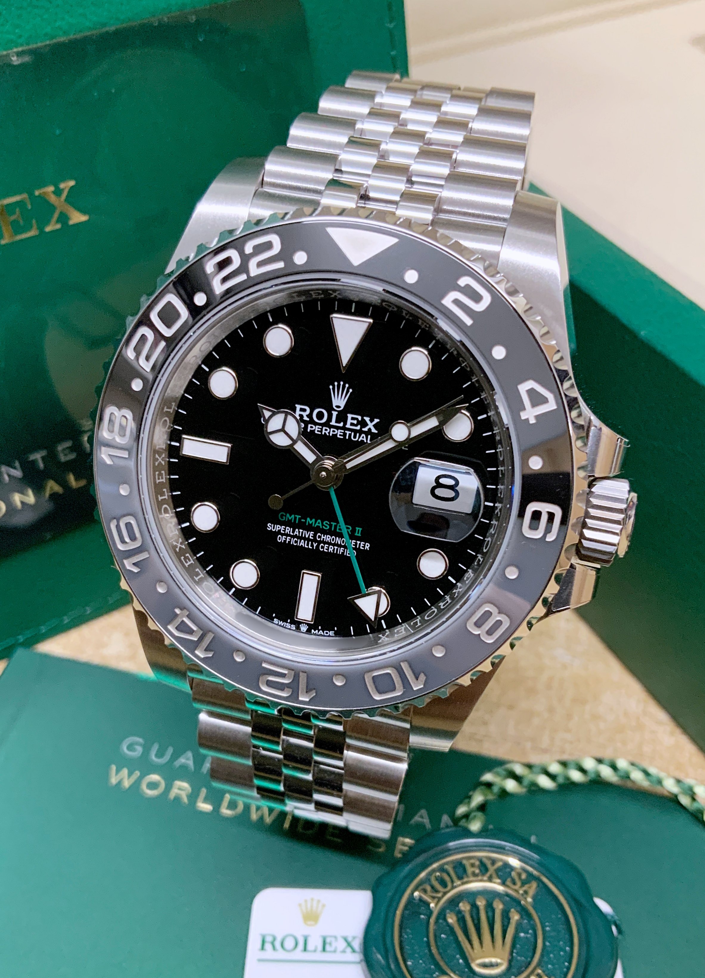 Rolex GMT-Master II 126710GRNR 'Bruce Wayne' Jubilee Bracelet Unworn